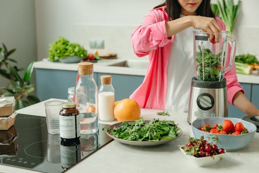 A vibrant display of smoothie bowl ingredients ready for blending