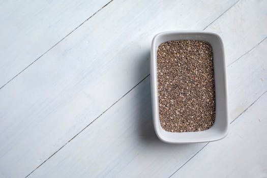Chia seed smoothie in a bowl