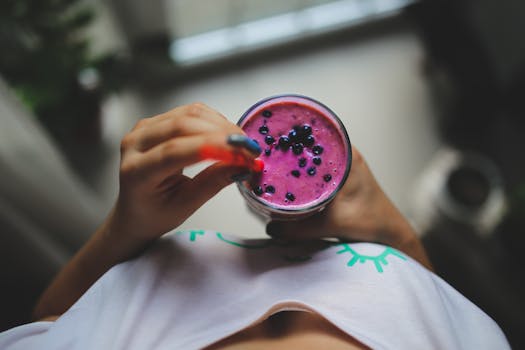 smoothie with Greek yogurt and fruit