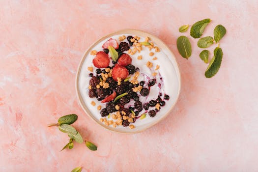 colorful smoothie with berries and greens